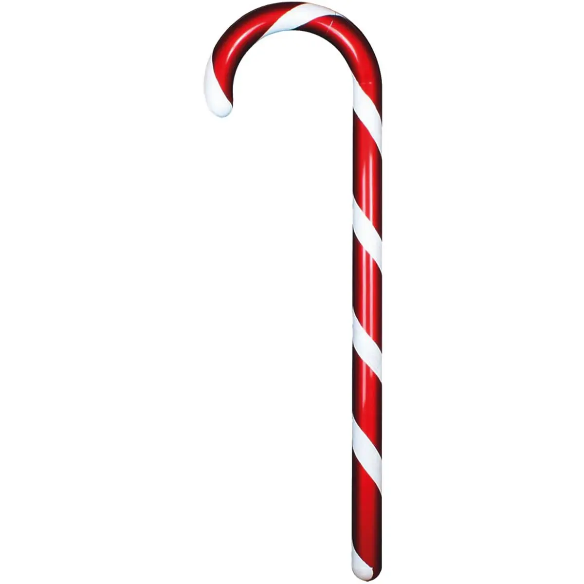 212 MAIN 60 in. Lightweight Shatterproof Plastic Candy Red Candy Cane with White Glitter Accents, Sparkly Christmas Holiday Decor, Room Decoration Ornaments