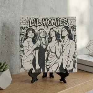 Gangster Tile - Ceramic Tile Custom Engraved 4x4 Tile for Best Friends Grandparents Siblings Co-Workers Spouses - Unique Gift Idea