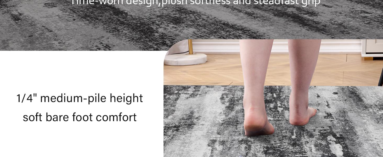 GENIMO Christmas Modern Abstract Design Area Rug Soft Lightweight Cushioned Feel Durable for Living Room Bedroom Dining Room Machine Washable Non-Slip Backing