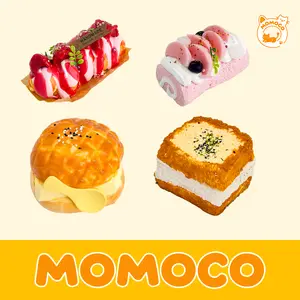 [MoMoCo Squishy Toy] Swiss Roll & Bread Series – Handcrafted with Safe Materials, Ultra-Realistic Design, Soft & Fluffy, Stress-Relieving & Comforting, Perfect for On-the-Go Use or Desk Decor
