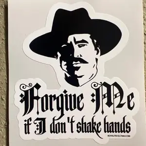 Doc Holliday Sticker: Tombstone Western Vinyl Decal, Construction Skeleton Decal, Hard Hat Sticker, Blue Collars Stickers, Journeyman, Sparks