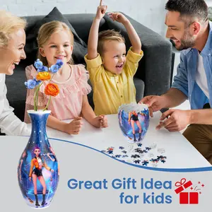 Hunter Girl Rumi & Mira & Zoey DIY 3D Puzzle Vase - Collectible Puzzle Planter Pot