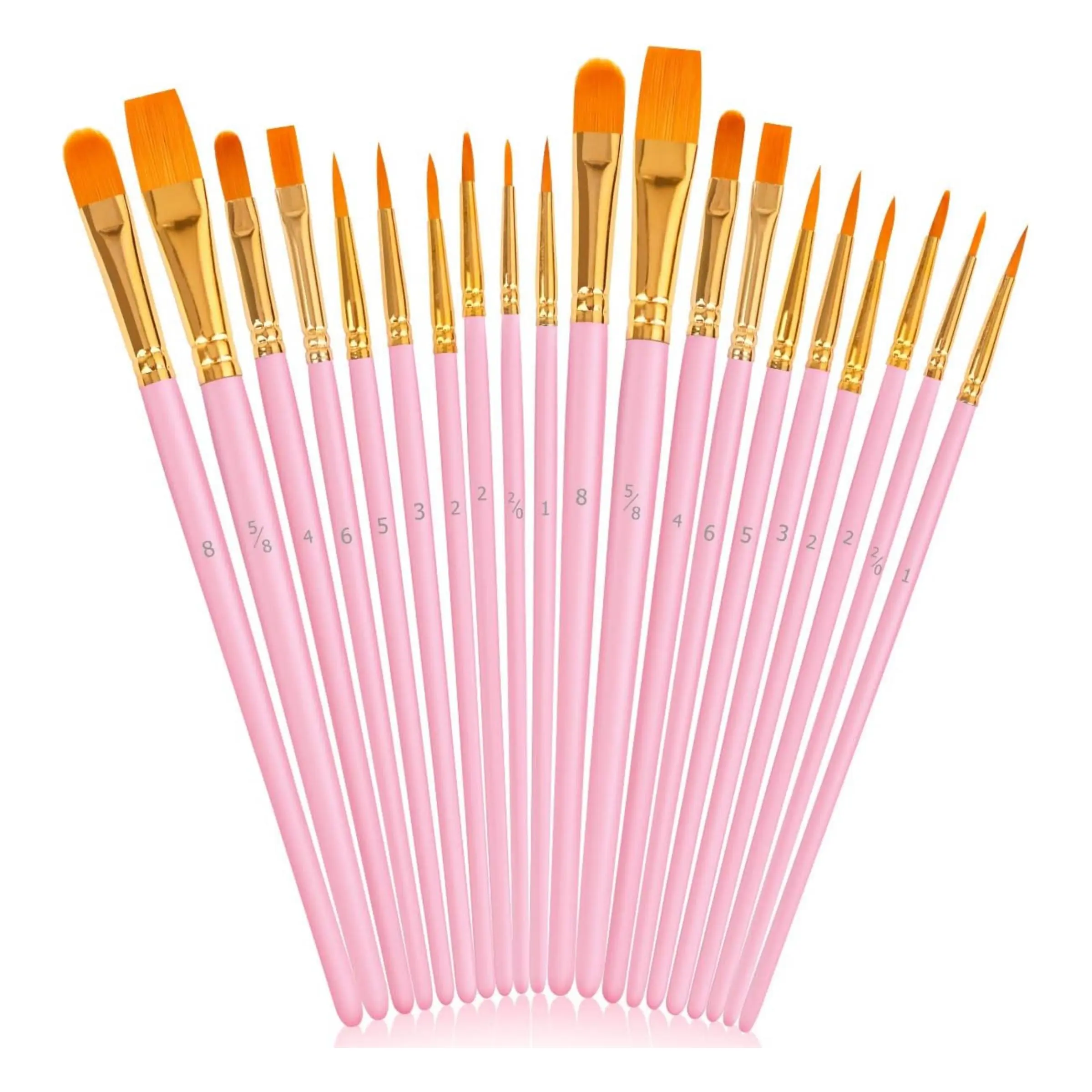 Multi-tip Artist Paint Brush Set, 20pcs/set Professional Paint Brush Set, Watercolor Paint Brushes, Craft Paint Brushes, Art Supplies, DIY Painting Supplies for Acrylic Painting, Oil Painting, Watercolor Painting, Painting Tool