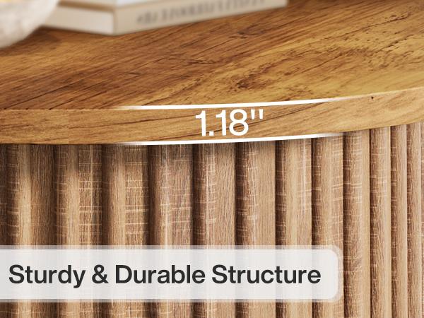 Tribesigns 31.5" Round Coffee Table, Farmhouse Circle Coffee Table with Metal Base, Modern Wood Accent Center Table for Living Room, Home Office