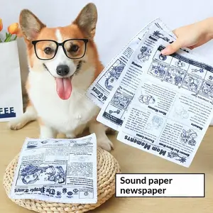 Dog chew toy, simulated newspaper crinkler, boredom buster, durable chew toy, pet crinkler, cat and dog supplies