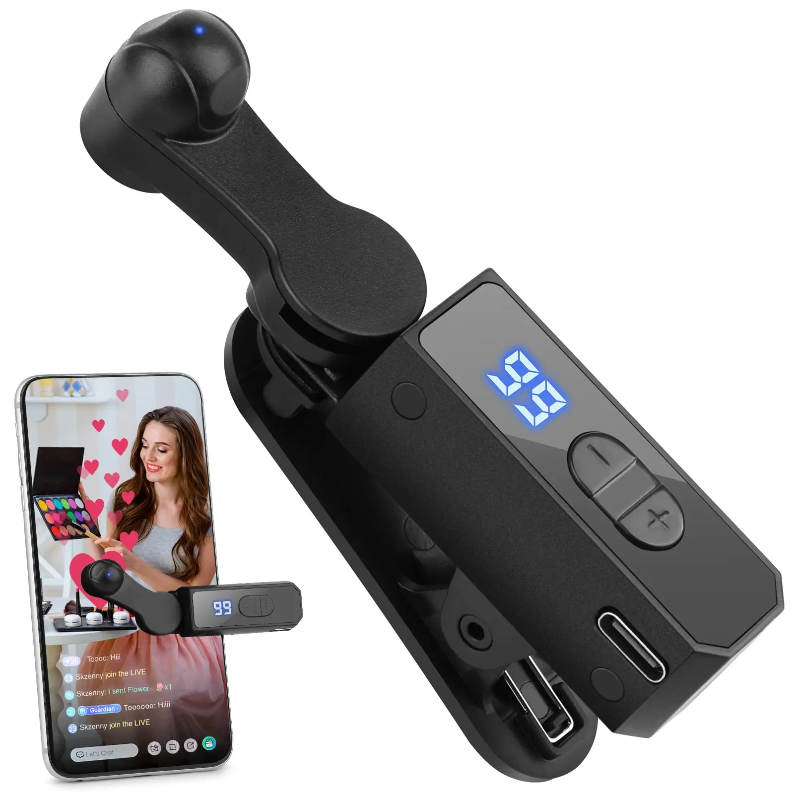 Automatic Rechargeable Smartphone Clip Accessory - Fast Click Device for iPhone/iPad, Game Button Simulation, Live Broadcast Likes #SummerVibes, Accessories, Cellphone