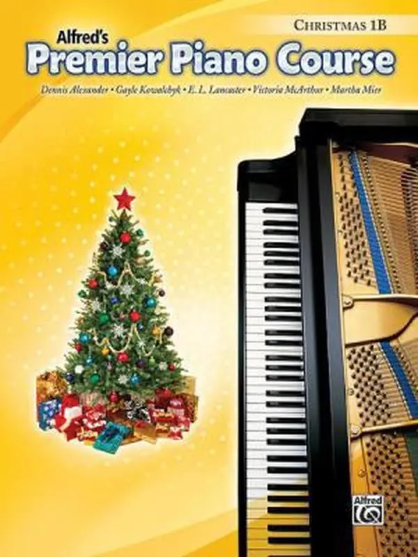 Used Alfred's Premier Piano Course: Christmas 1B Book - Dennis Alexander, 2008 Edition, Soft Cover, 24 Pages, 0.28 lbs, English, with Teacher Duet Accompaniments, 0.28 Pounds