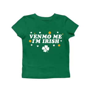 Venmo Me I'm Irish St Patrick’s Day Baby tee, funny holiday bar outfit, green aesthetic party wear,I’m Irish Tip Me