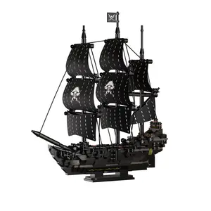Ghost Mary Pirate Ship Building Blocks - Vintage Pirate Style, 1055 Pcs for Realistic Sailing Details, Ideal for Pirate Fans & Family Bonding, Perfect for Desk Decor/DIY Fun