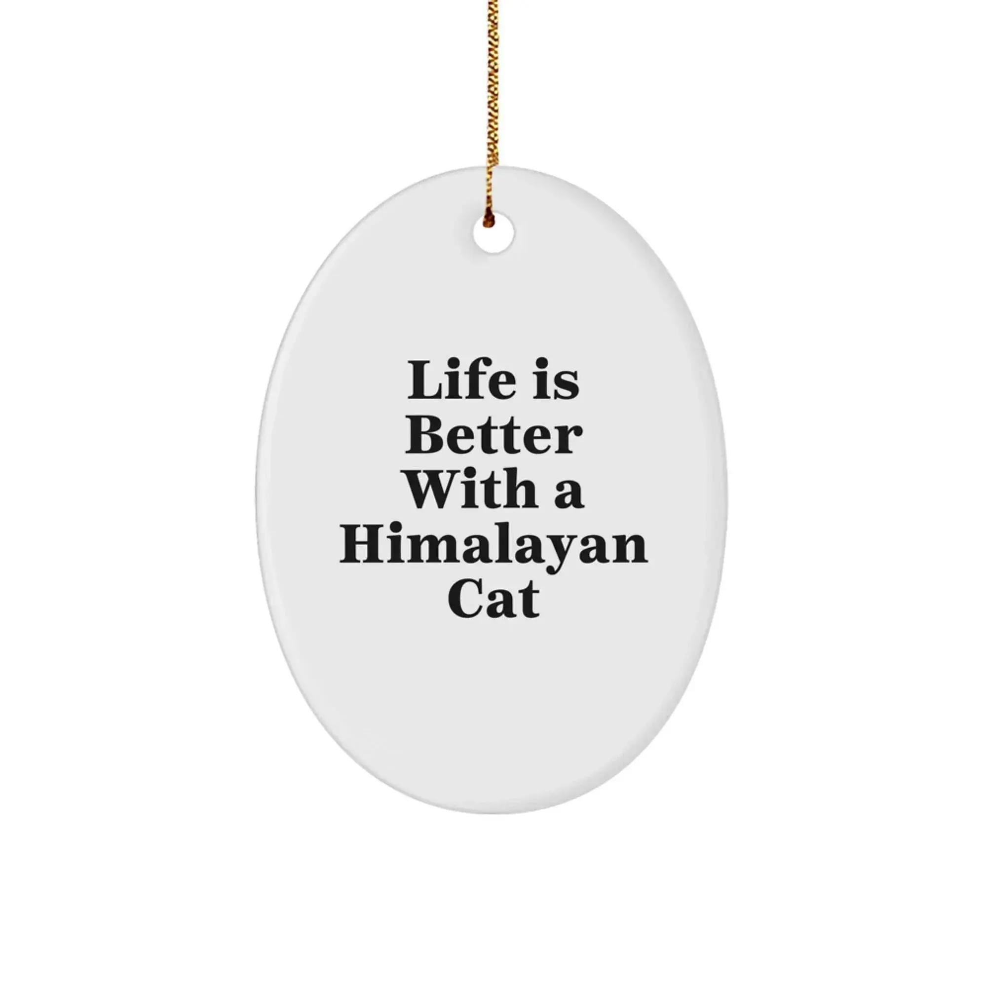Himalayan Cat Oval Ornament Gifts from Men to Cute Friends for Christmas