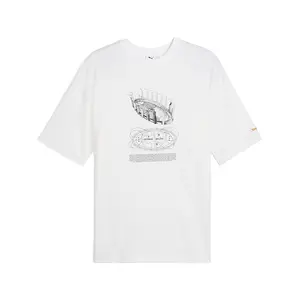 PUMA Mens X Harry Potter Oversized Graphic Crew Neck Short Sleeve Casual Tops Casual - White