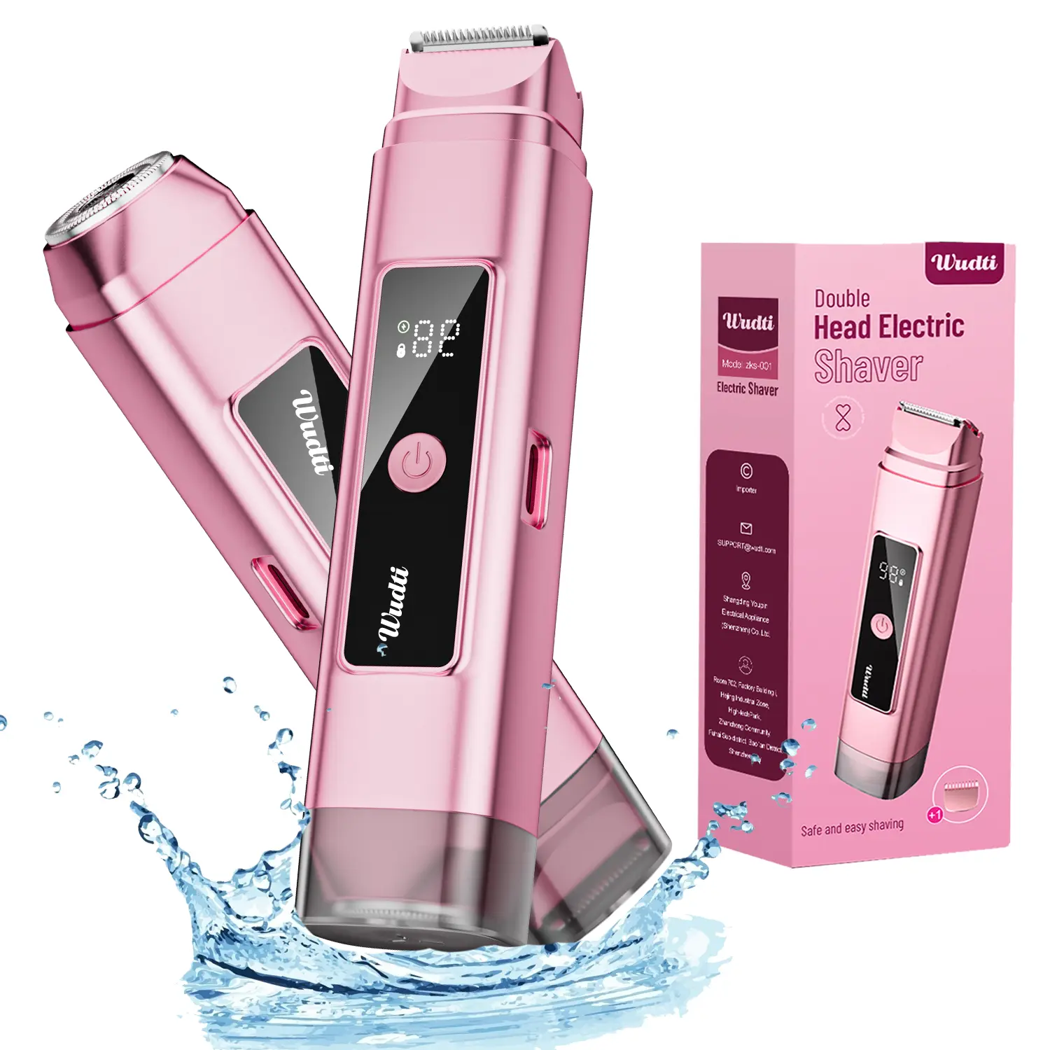 [Tiktokshopbacktoschool]Electric painless facial hair remover Bikini Trimmer for Women, Electric Shaver and Razor 2-in-1 electric razor  Dual Heads for Painless Trimming of Pubic Hair, Face, Underarms and Legs,Waterproof tiktokshopbacktos