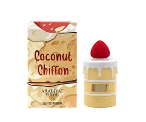 Arabiyat Sugar Coconut Chiffon EDP 3.4Fl.OZ Spray For Women and Men Soft Creamy Elegant Perfume with Coconut Jasmine Vanilla Butter Cooked Sugar Musk