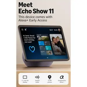 Echo Show 11 (Newest Model), Vibrant Full-Hd 11" Display with More Viewing Area and Spatial Audio, with Alexa+ Early Access, Graphite