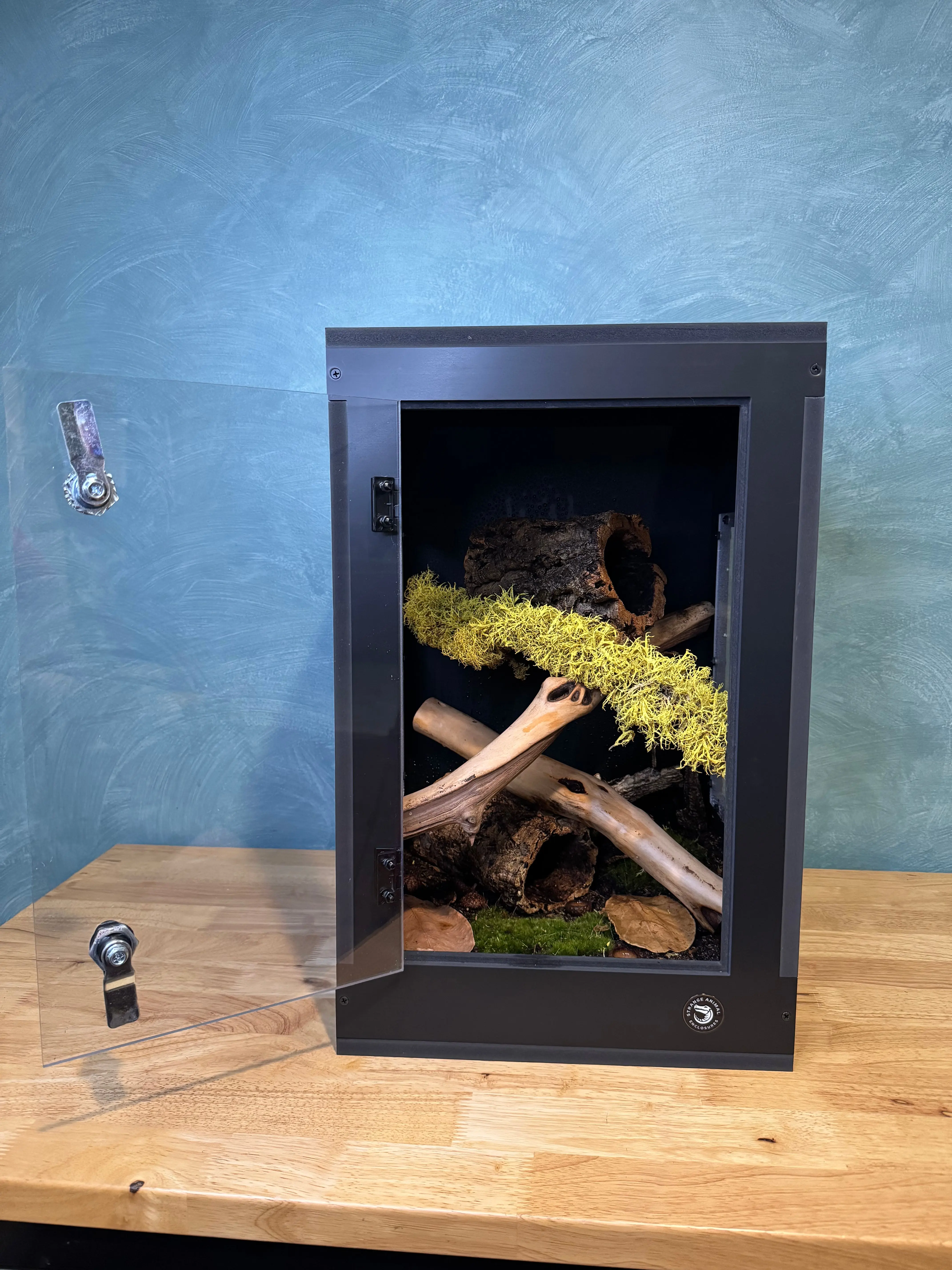 PVC Arboreal Reptile Enclosure | Crested Gecko & Tree Frog Terrarium | Screen Top | 14" × 13" × 22"