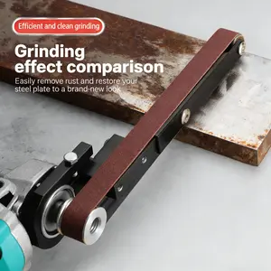 Sanding Belts Angle Grinder Belt Sander Attachment Replacement, DIY Mini Angle Grinder Modified Sand Belt Machine Accessories Tool