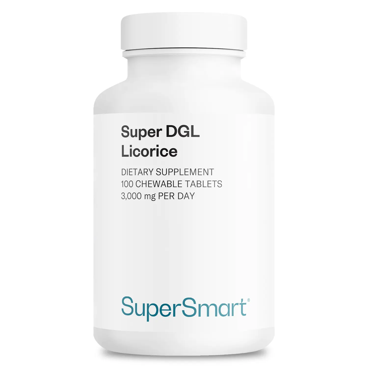 Supersmart - Super DGL Licorice 3000mg per Day (High Strength) - Natural Orange Flavor - DGL Liquorice Root Extract - Deglycyrrhizinated | Non-GMO & Gluten Free - 100 Chewable Tablets