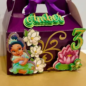 Customizable character gable treat party box