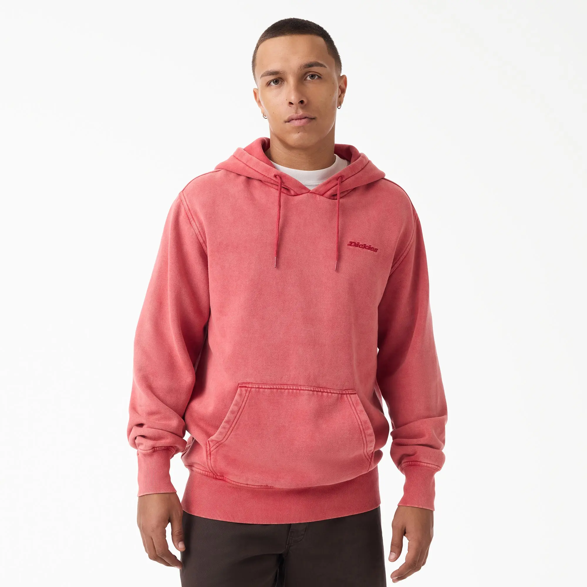 Dickies Plentywood Hoodie, Kangaroo Pocket, Subtle Chest Logo Embroidery, Adjustable Drawstring Hood, Tops, Sweatshirts