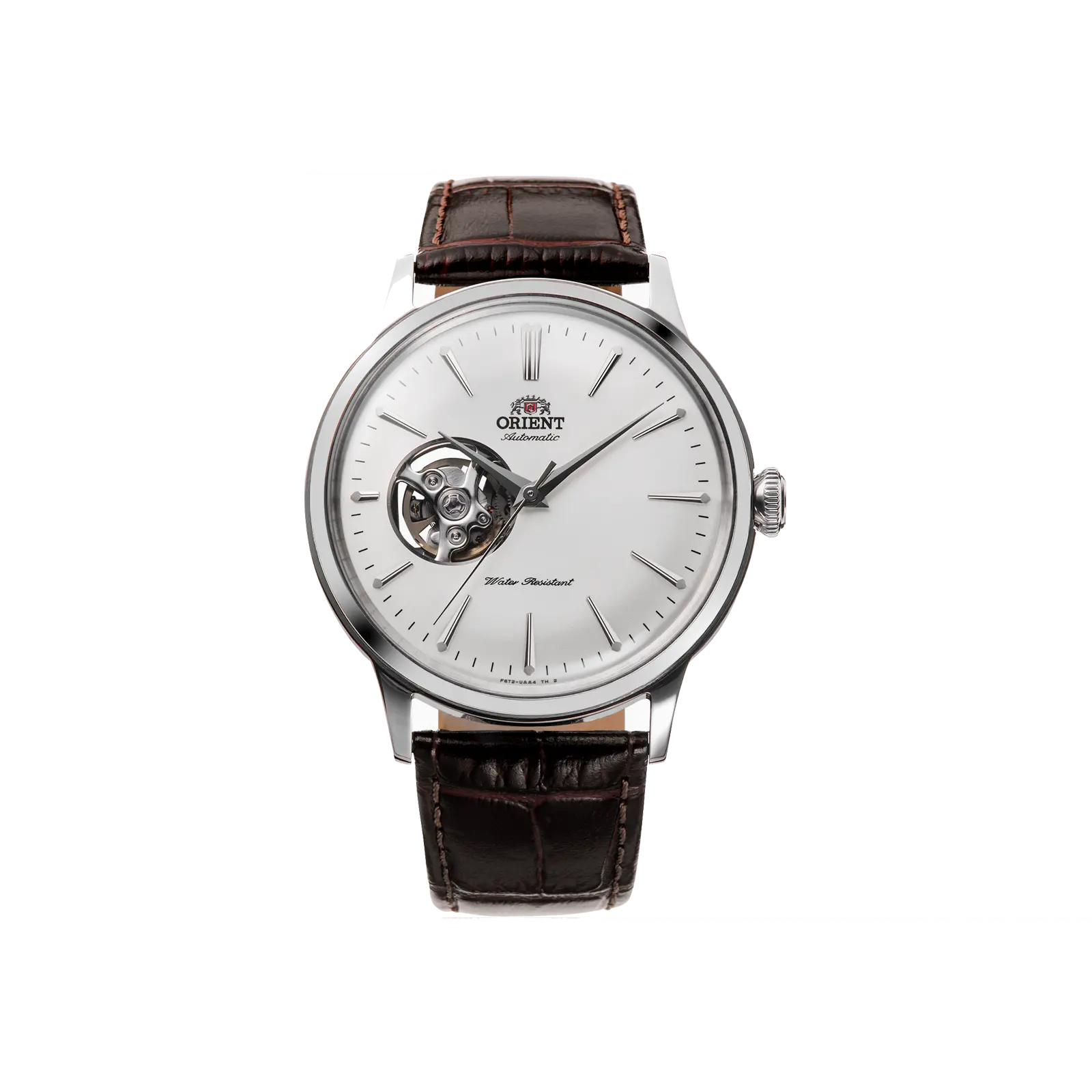 Orient Bambino Open Heart Analog Wristwatch - 40.5mm Unisex Stainless Steel Dress Watch, Model RA-AG0002S30B, Automatic Wristwatch, Buckle, Mechanical
