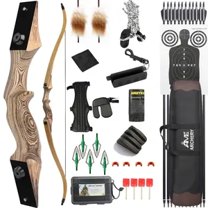 recurve bow set 60lbs adult bow and arrow set easy installation archery equipment indoor and outdoor archery