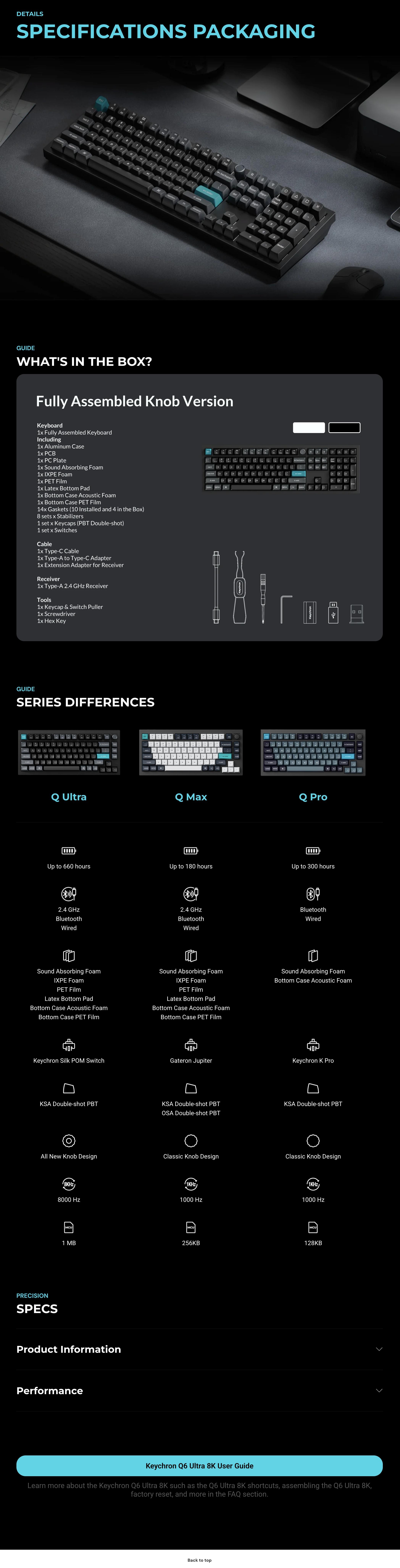 Keychron Q6 Ultra 8K Wireless Custom Mechanical Keyboard, Ultimate Endgame Full Aluminum 100%, Tri-Mode BT/2.4G/USB-C, Dual 8000Hz, ZMK, 660h Battery, Hot-Swap, Mac/Windows Compatible, Pro Gaming