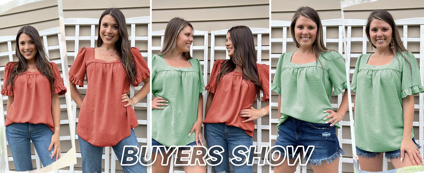 Cottagecore Coquette Blouse | Women's Square Neck Peplum Top with Whimsical Ruffle Sleeves