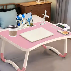 Newly Portable Foldable Laptop Bed Deskwith 4 USB Ports, Storage Drawer, Cup Holder,Ergonomic Design for Bed/Couch Working,Reading, and Home Office desktop