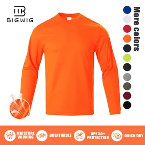 Men's Moisture-Wicking Breathable Long-Sleeve Fitness T-Shirt - Soft, lightweight, and breathable fabric, slim-fit crew neck design, suitable for running, fitness, and outdoor activities - Casual wear for all seasons