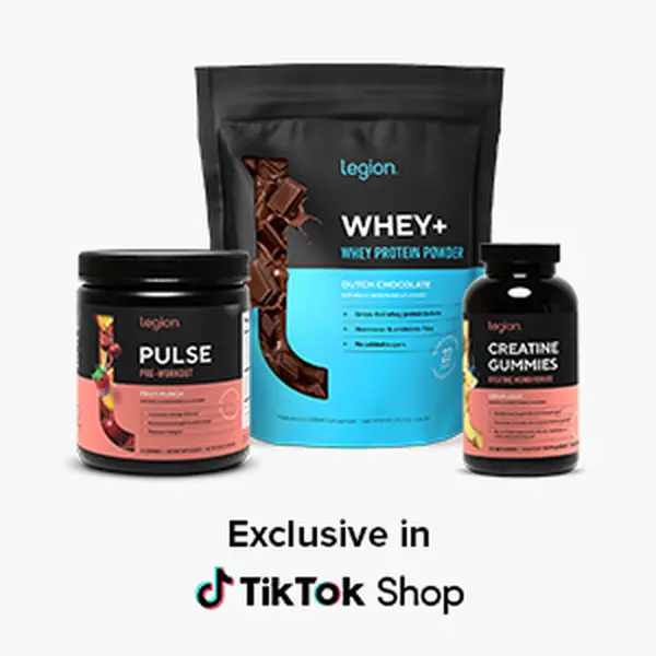 Legion Fitness Bundles Men & Women Pulse Pre-Workout, Whey+ Protein & Creatine Gummies Supplement for Muscle Gain, Strength, Endurance & Post-Workout Recovery – Fast-Absorbing,  Improved Performance & Results - Stamina - Muscle Mass & Performance Booster
