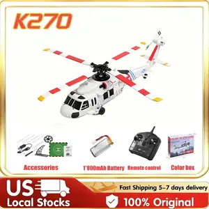 2.4G Remote Control Helicopter– 4CH Flybarless UH-60L Black Hawk Model with Brushless Motor, Optical Flow Positioning & One-Key Takeoff/Landing,Suitable for Beginners