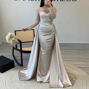 Elegant Banquet Dress - Long Sleeve Sequin Gown for Women Formal Evening Wear