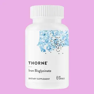 THORNE Iron Bisglycinate 25 mg Supplement for Enhanced Absorption NSF Certified for Sport Gluten-Free 60 Servings