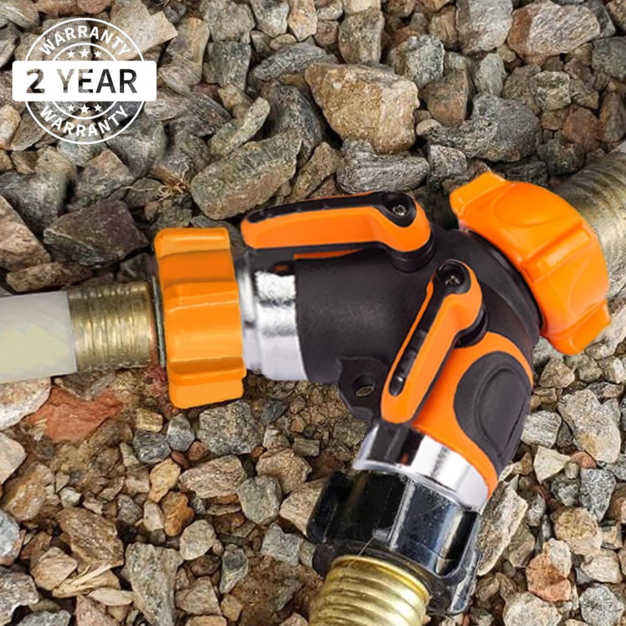 Giraffe Tools Metal Water Hose Splitter Heavy Duty Brass Construction Rust Resistant Easy Grip Handle Prevents Leakage Standard 3/4" Connector