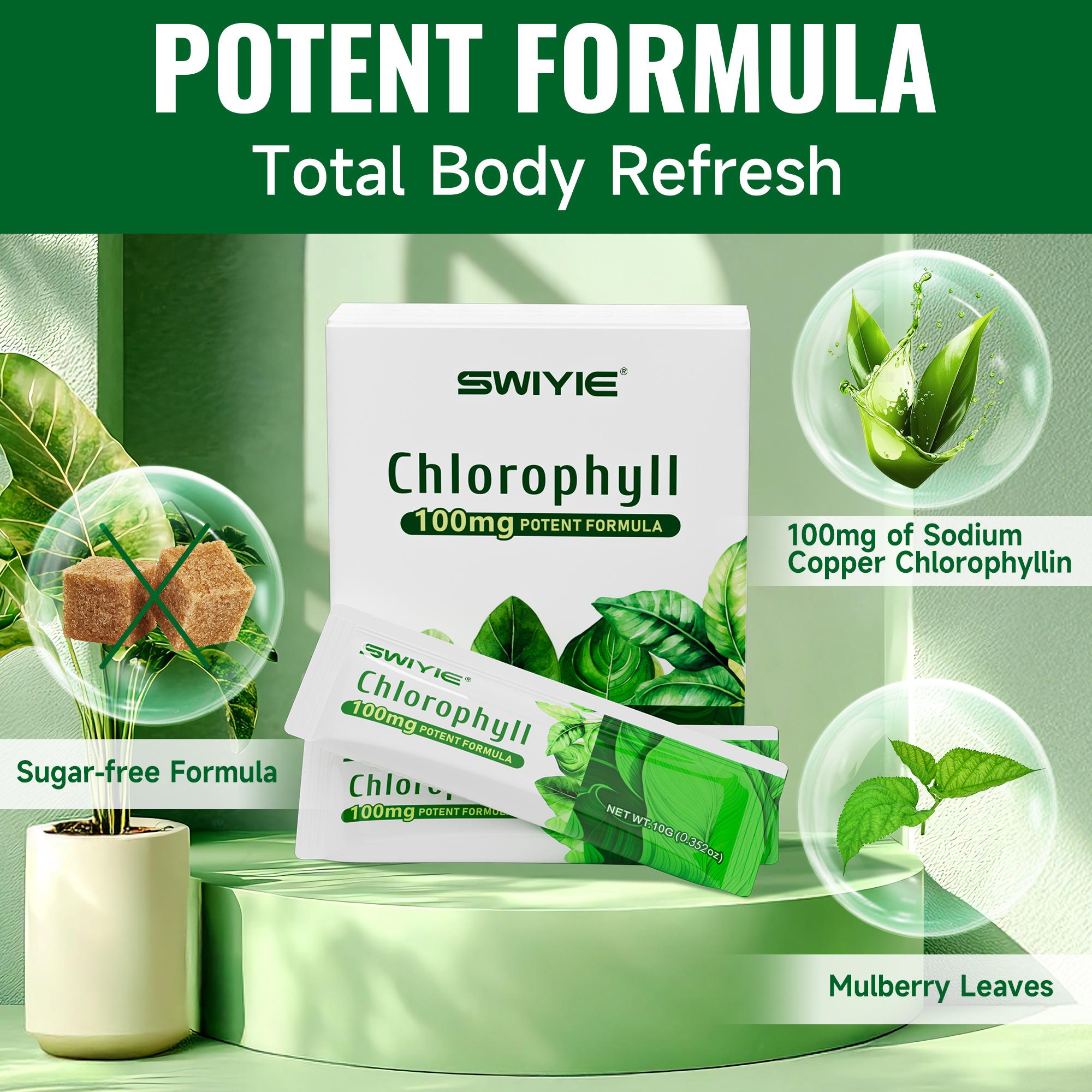 Swiyie Chlorophyll Jelly – Sugar-Free Daily Detox Supplement for Body Odor, Skin Clarity & Liver Support – Plant-Based, Portable, Vegan-Friendly, 30 Pack Edible Healthcare Fitness Dietary Natural