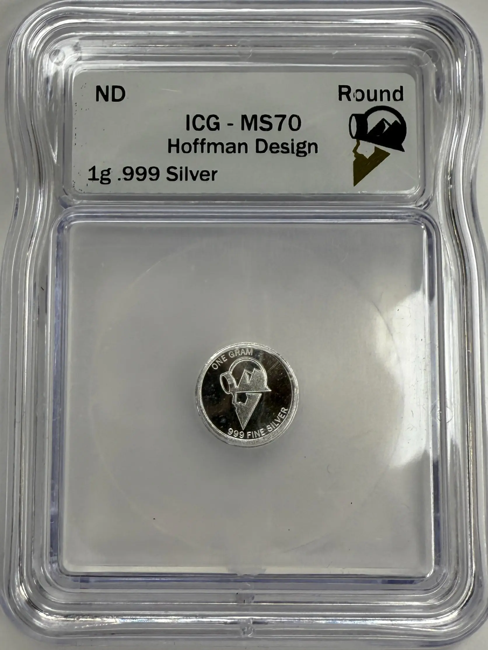 Hoffman Design Certified 1 Gram .999 Silver MS70