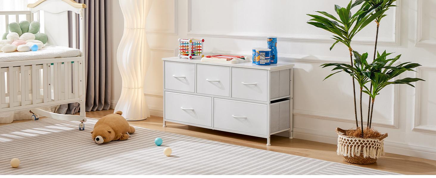 【Super Sale】Cupboards Cabinets Dresser - Fabric Storage Tower with 5 Drawers, Bedroom Organizer, Chest of Drawers with Fabric Bins, for Bedroom 【Super Sale】Cupboards Cabinets Dresser - Fabric Storage Tower with 5 Drawers, Bedroom Organizer, Chest of Drawers with Fabric Bins, for Bedroom