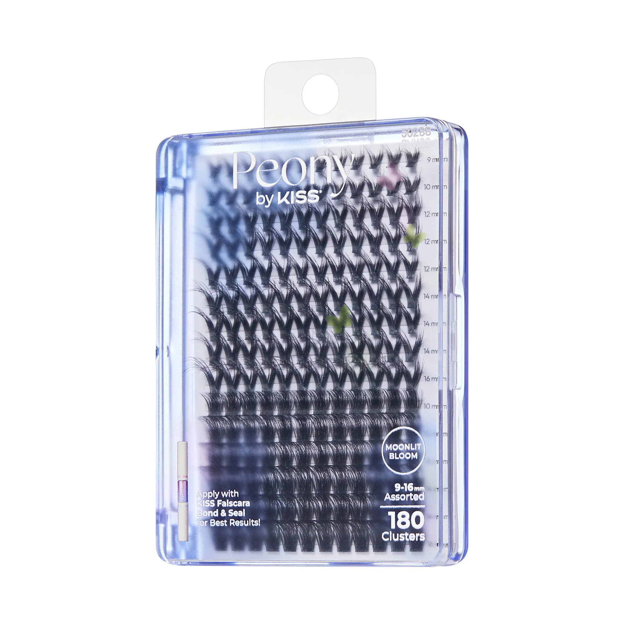 Kiss Peony False Eyelashes, Lash Extension Kit, 180 Lash Clusters - Moonlit Bloom