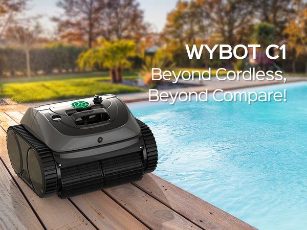 (2026 Upgrade) WYBOT C1 Cordless Robotic Pool Vacuum for Inground Pools, Above Ground Pool Cleaner 4-in-1 Wall & Waterline Cleaning Up to 1,614sq.ft, 150mins Smart Navigation, App Support
