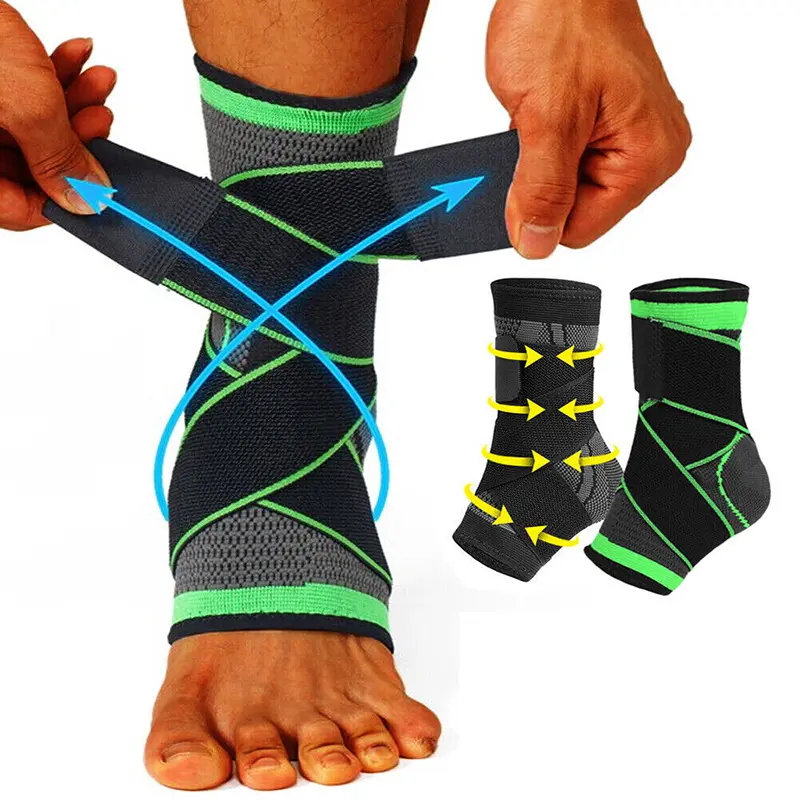 Ankle Compression Sleeve, Unisex Patterned Sports Ankle Brace and Stabilizer with Non-Slip Support for Plantar Fasciitis, Tendonitis & Basketball, Ankle Stabilizer