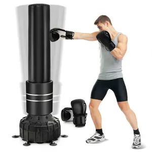 Freestanding Punching Bag with Boxing Gloves, Heavy Duty Kickboxing Bag with Ultra Stable Suction Cup Base, High Elasticity Standing Punch Bag for Adults Teens Home Gym Fitness Stress Relief fathersdaygiftideas Training fathersdaygift