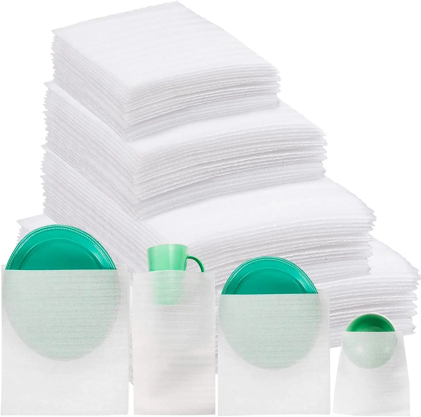 80 Pcs Foam Pouches & Foam Wrap Sheets,4 Sizes Foam Wrap Sheets Cushioning for Moving,Shipping,Packaging,Storage-Safely Cushion Wrap for Dishes,Furniture,Glasses,Plates,Cups,Hand Tools Kits