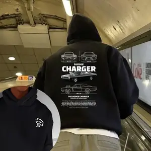 Dodge Charger T-Shirt, Sweatshirt, and Hoodie, Classic Muscle Car Graphic Tee, Vintage American Streetwear Gift for Car Enthusiasts