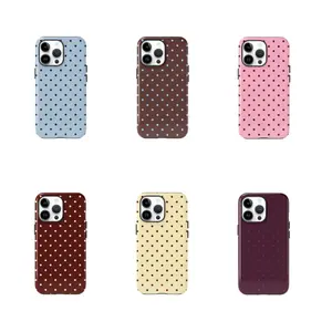 Polka Dot Phone Case, Soft Girl Cute Design, Y2K Style Phone Case, Case for iPhone 17 16 15 14 13 12 11 Pro Max