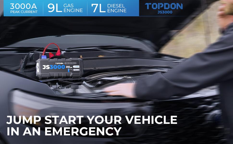 TOPDON AD500 OBD2 Scanner Car Code Reader Scan Tool with Free JS3000 12V 3000A Battery Booster Jump Starter and TOPDON BT100 Car Battery Tester TOPDON AD500 OBD2 Scanner Car Code Reader Scan Tool with Free JS3000 12V 3000A Battery Booster Jump Starter and TOPDON BT100 Car Battery Tester