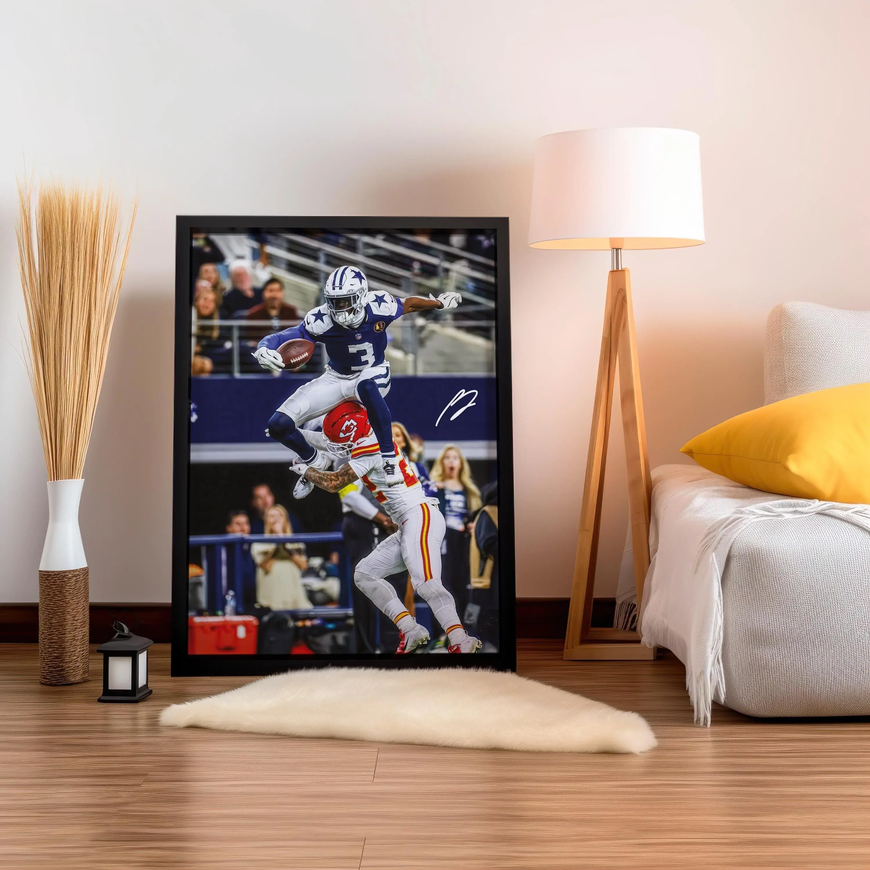 [ SALE UP 45% - UNFRAMED POSTER ] George Pickens Poster, Signed Football Poster, Fan Room Wall Art, Sports Decor