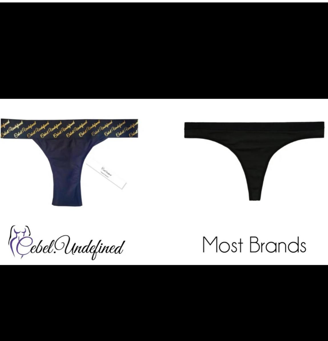 Cebel Undefined Thong with Additional Crotch Coverage for Comfortable Fit Panties Stretchy Cotton Womenswear