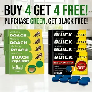 Household Essential Roach Control Bait Buy 4 Get 4 FREE – Fits Refrigerator Backs, Microwave Gaps & Stove Undersides, Blocks Nesting in Warm Zones cockroach powerful long-lasting effect trap