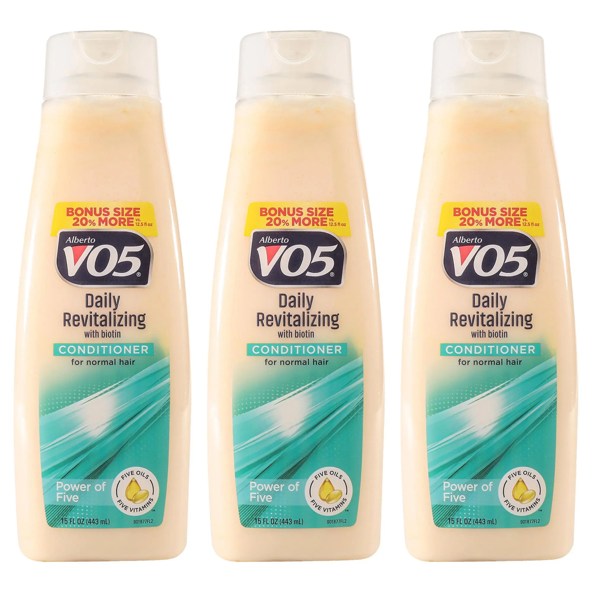 Daily Revitalizing Conditioner by Alberto VO5 for Unisex - 15 oz Conditioner - Pack of 3