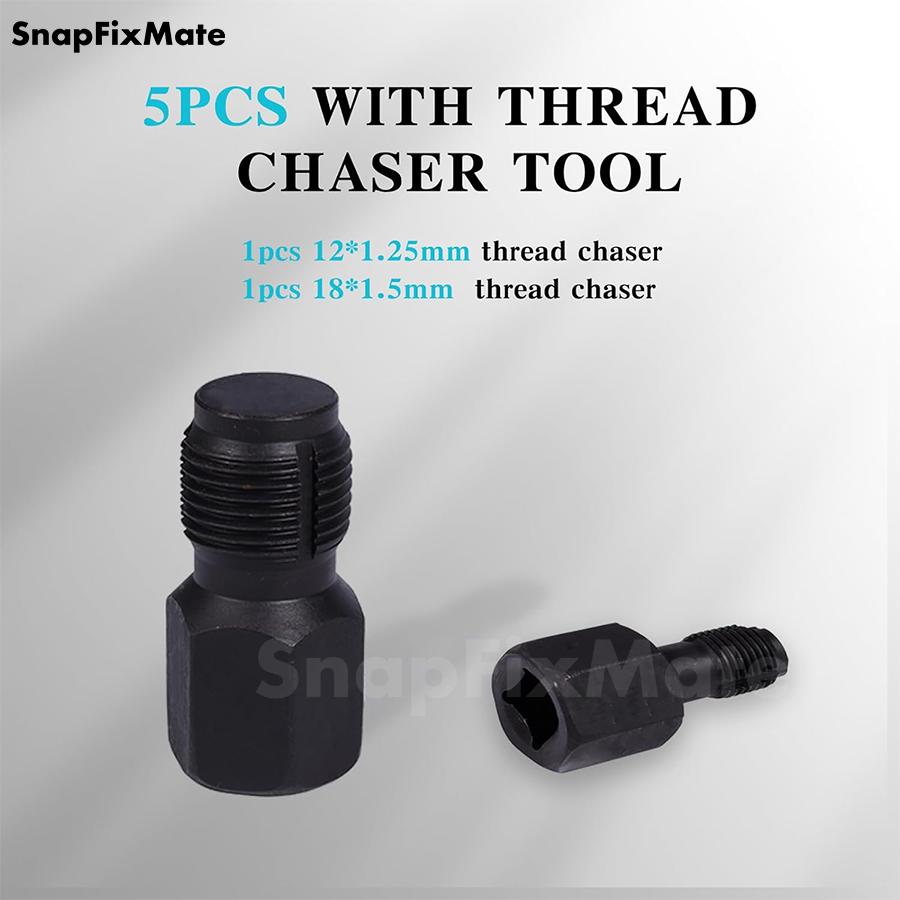 GJANSH 1PC/5PCS Forged O2 Oxygen Sensor Socket & Thread Chaser Set – Automotive Tool for Sensor Removal，fathersdaygift fathersdaygift